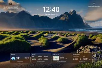 Windows 11 widgets on lock screen