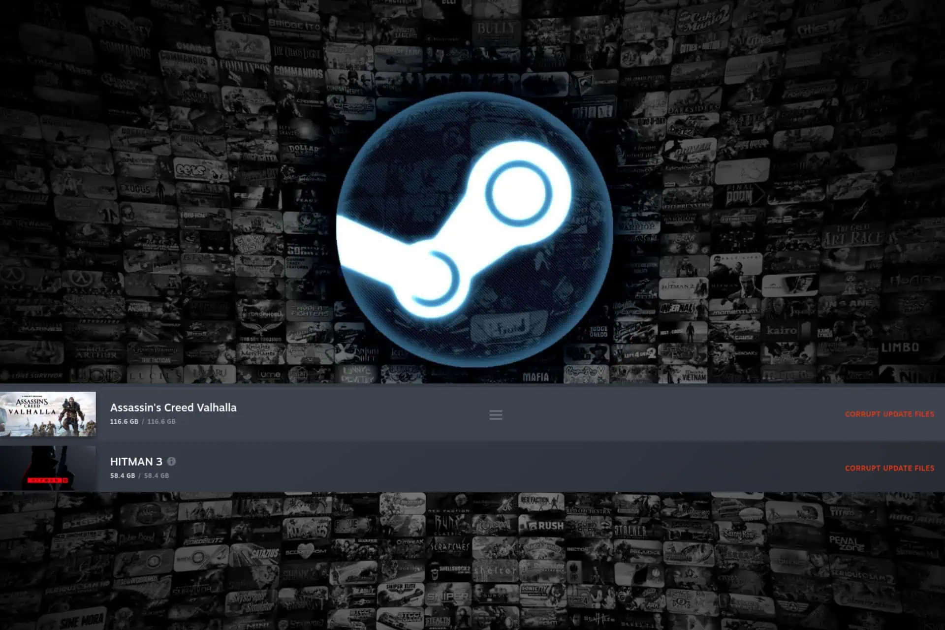 steam corrupt update files