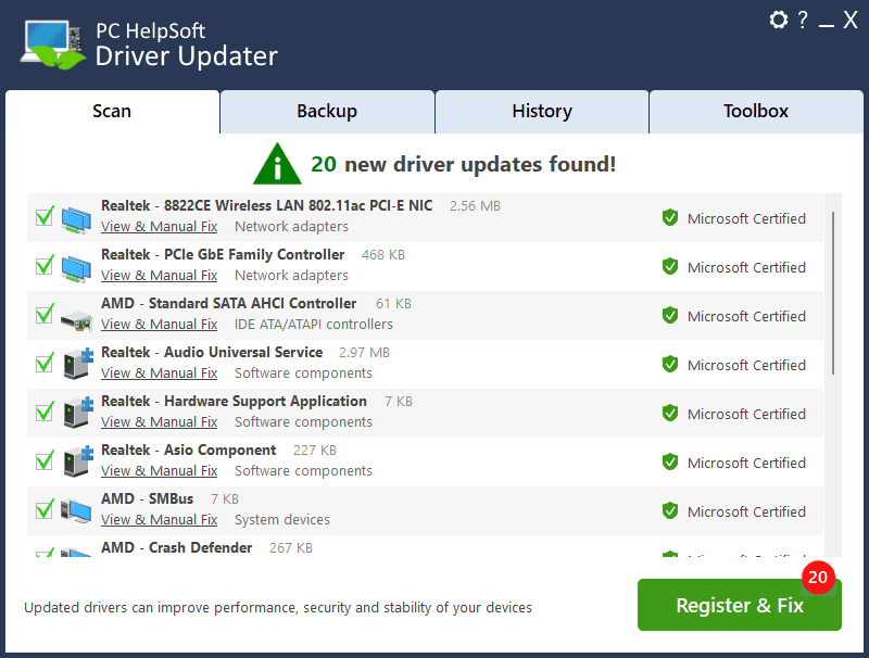 pc helpsoft driver updater