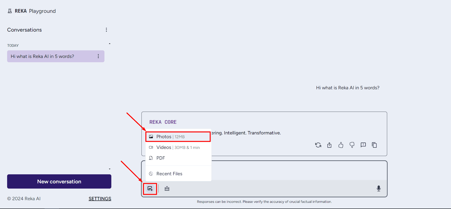 Tutorial Reka AI attach a file