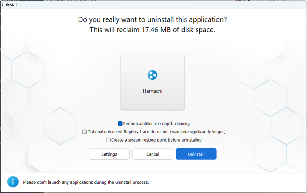 Uninstallation options Ashampoo Uninstaller