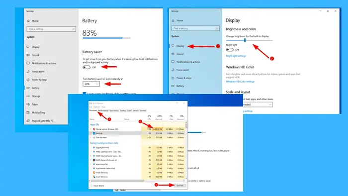 New laptop battery draining fast