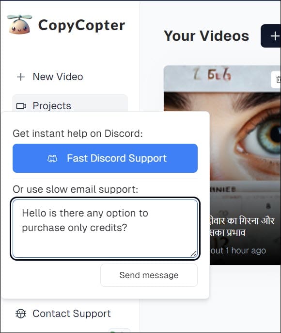 CopyCopter AI contact support