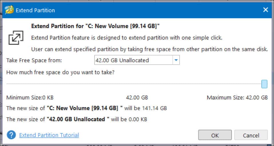 Extend partition MiniTool Partition Wizard