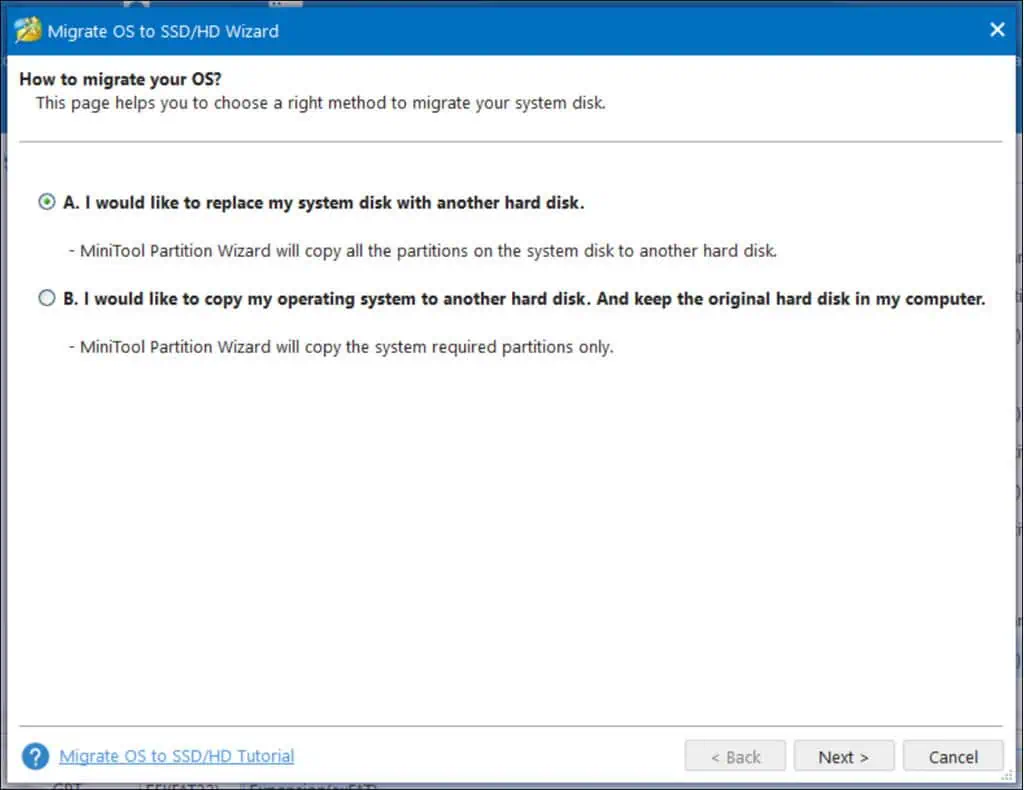 Migrate OS to SSD or HDD