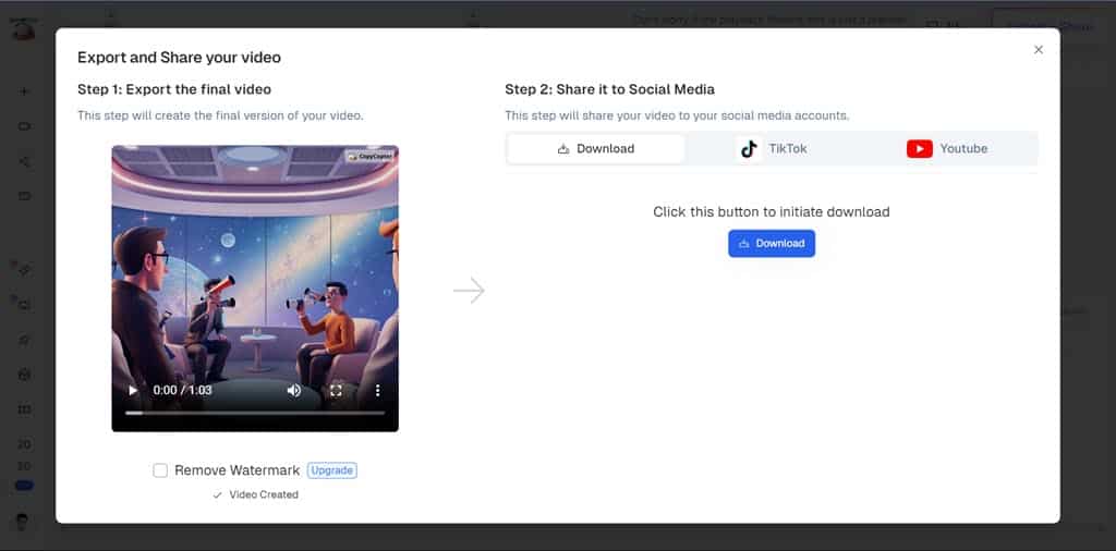 Share and Download CopyCopter AI video