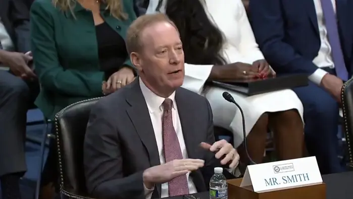 Brad Smith of Microsoft testifies before the Congress