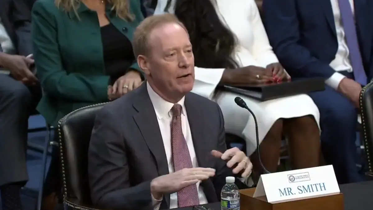 Brad Smith de Microsoft testifica ante el Congreso