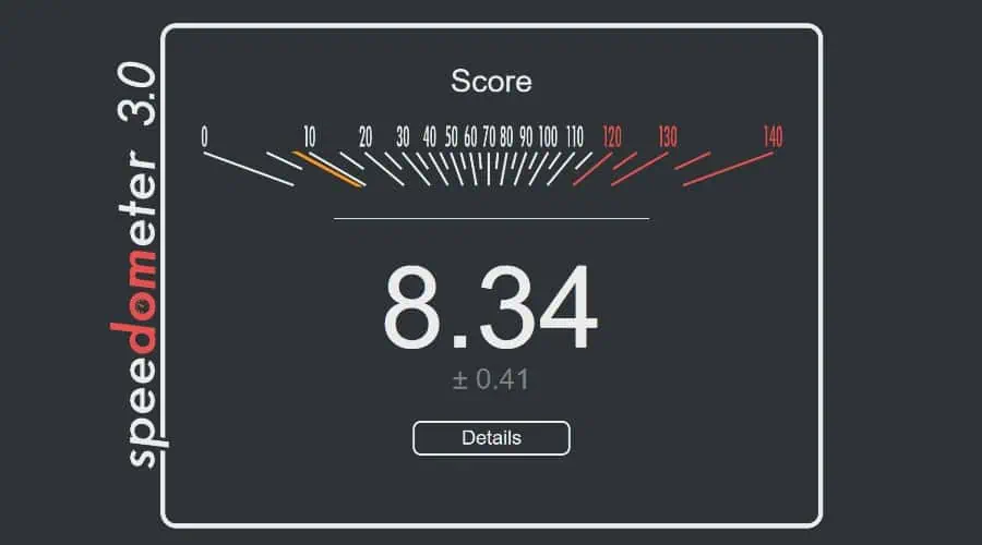 Brave Speedometer Score