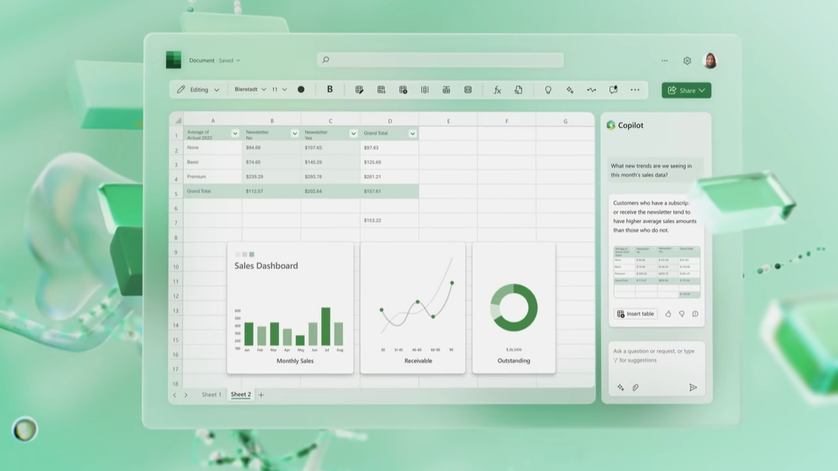 Copilota in Excel