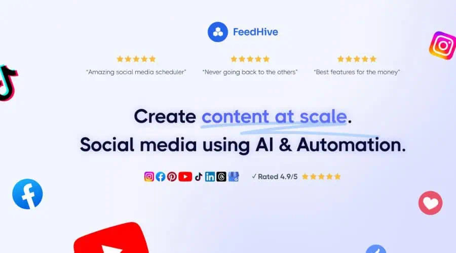 FeedHive - Best AI for social media management for repurposing content