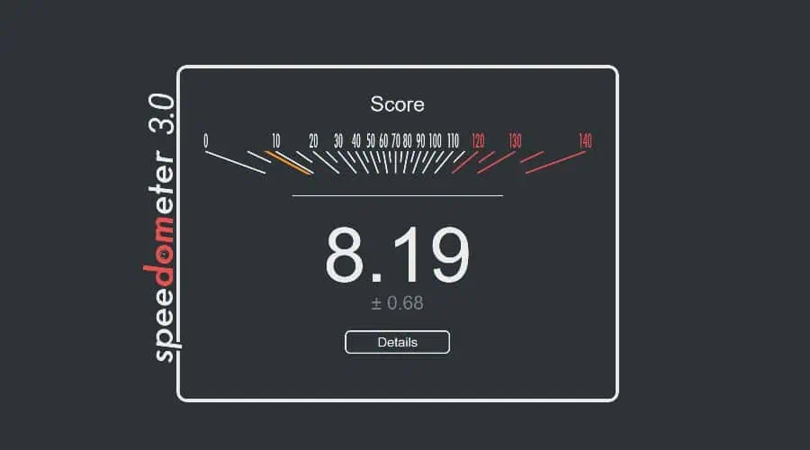 Firefox Speedometer 3.0 score