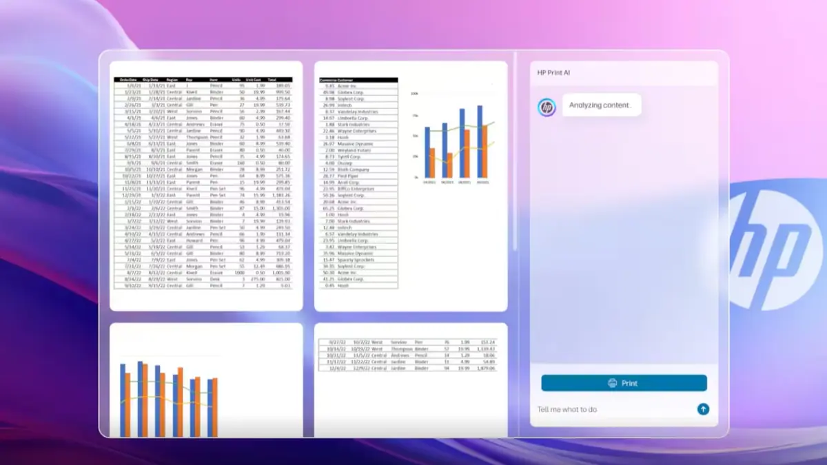 Impresión con inteligencia artificial de HP