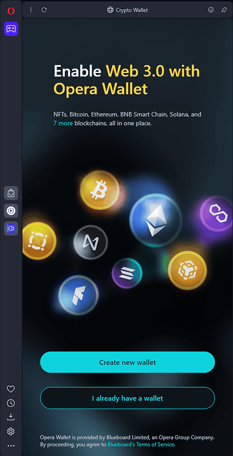 Opera crypto wallet