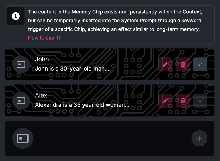 Dittin AI other example of memory chips