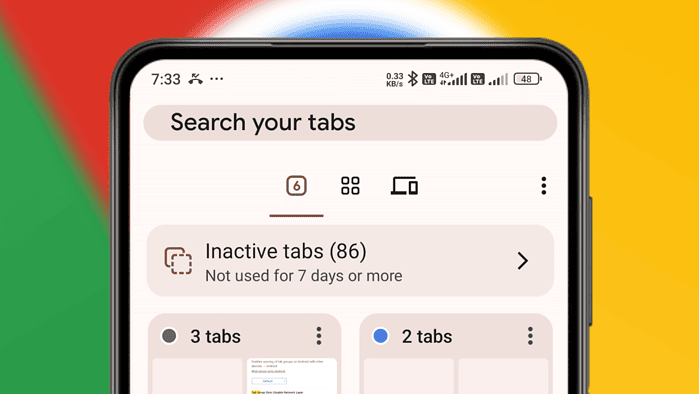 Search your tabs on Chrome for Android