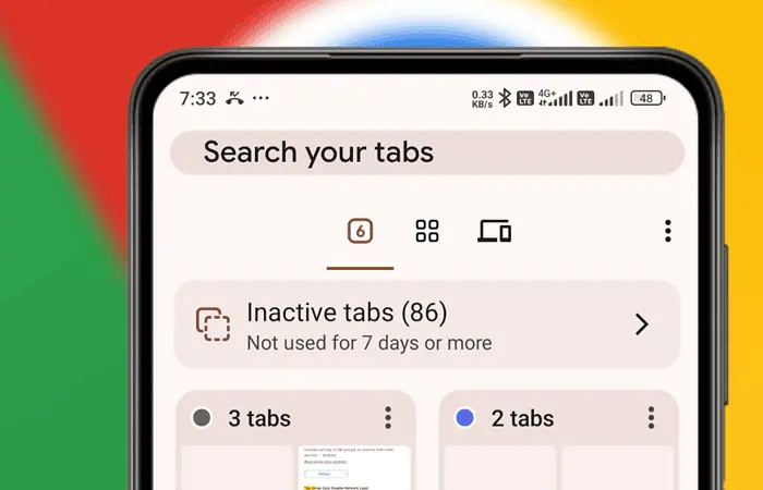 Search your tabs on Chrome for Android