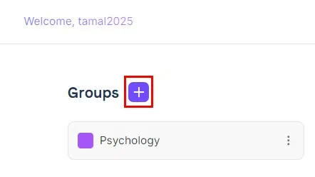 Groups button