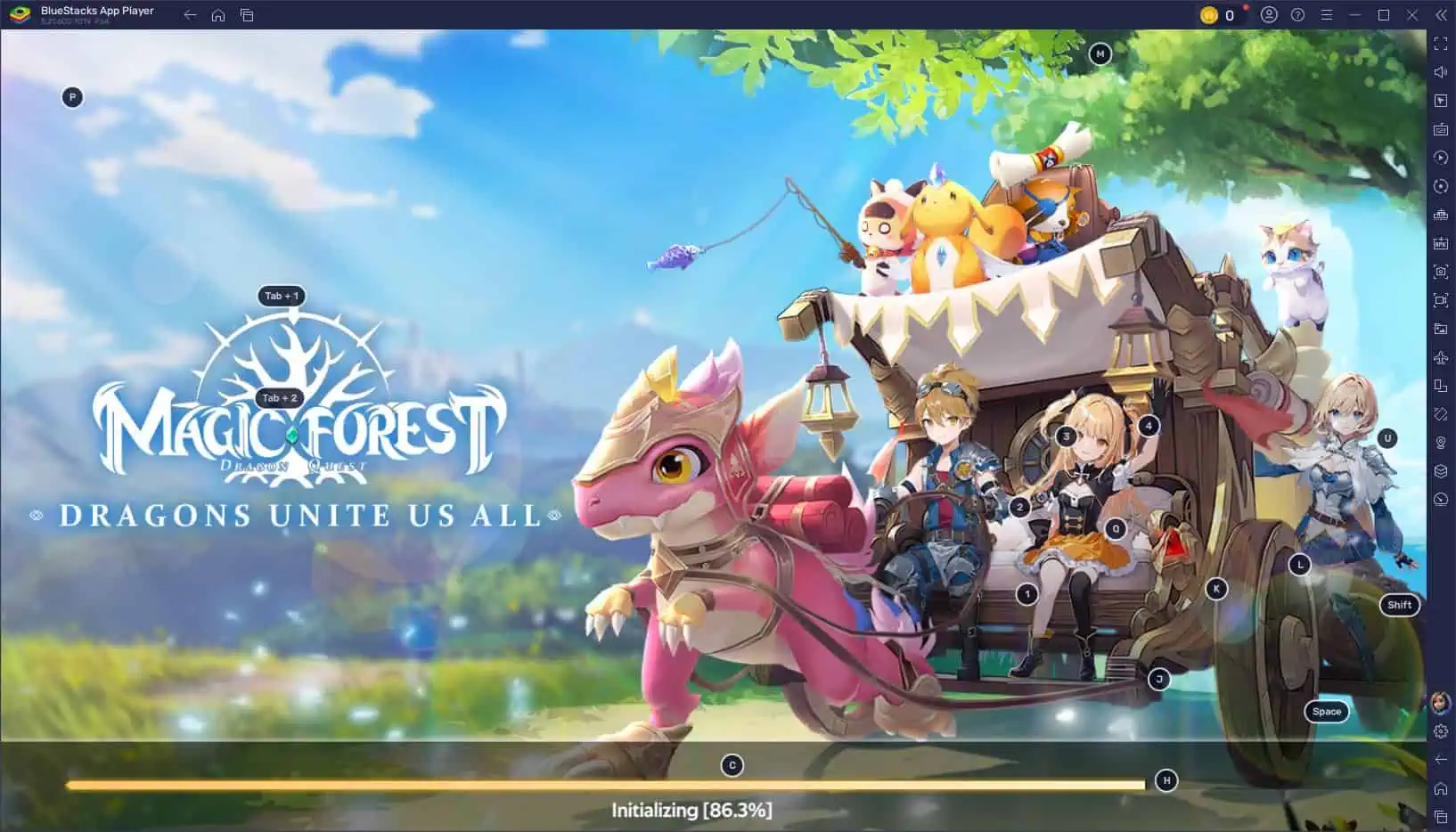 BlueStacks starting game