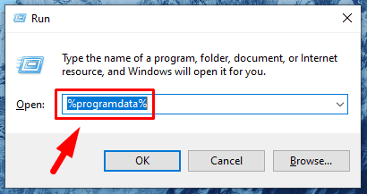 Type %programdata%