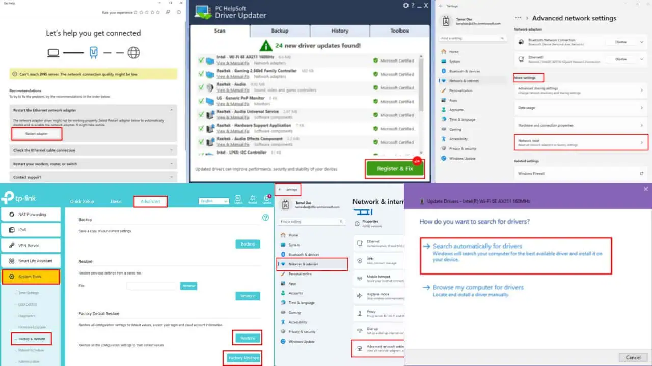 Problema con l'adattatore wireless o il punto di accesso Windows 11