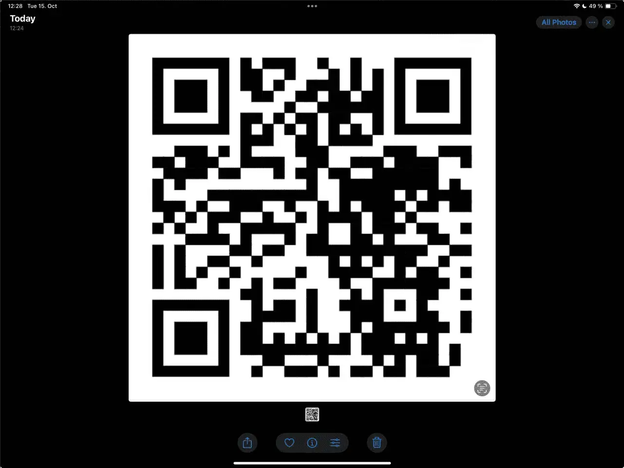 QR code opened