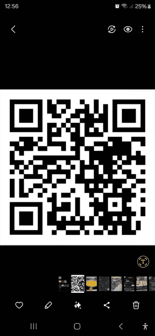 QR code enlarged in Gallery Android