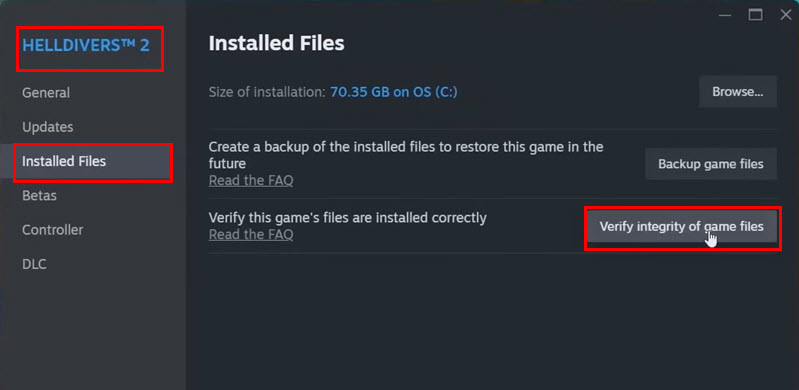 Verify Game Files Integrity