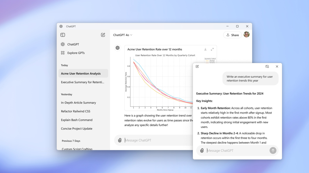 Aplikasi desktop ChatGPT di Windows