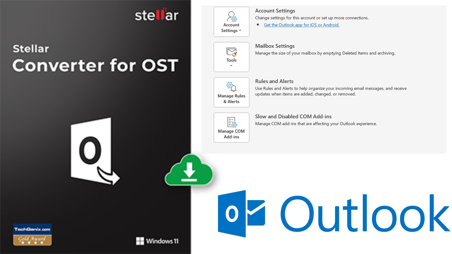 převést outlook exchange imap ost na pst