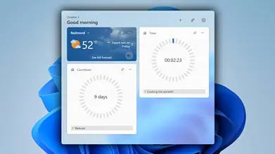 Nedtællings- og timer-widgets, Windows 11