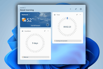 Windows 11's Countdown & Timer-widgets