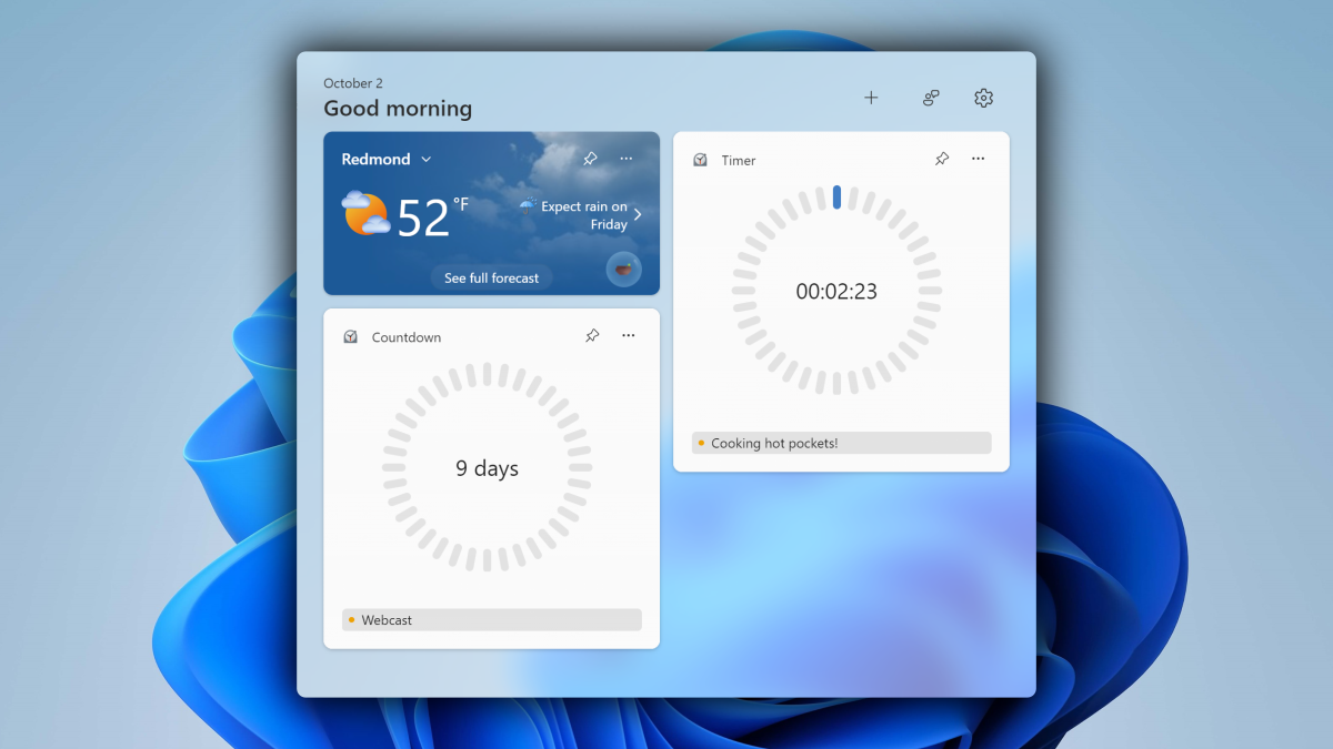 Windows 11's Countdown & Timer widgets