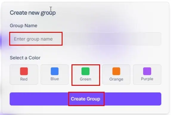 create group