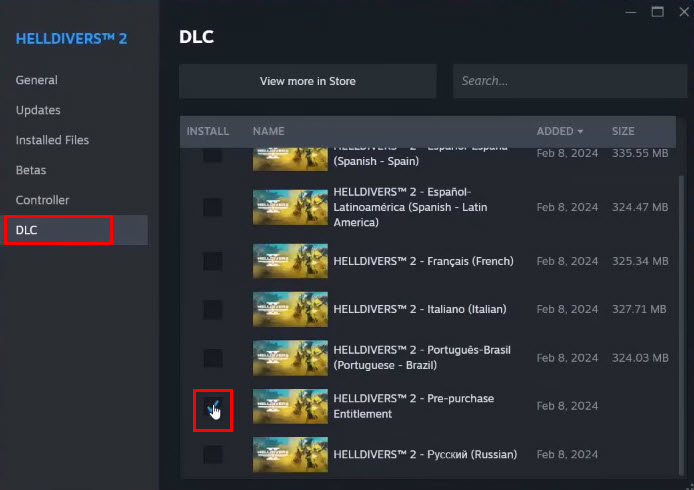 disable dlcs