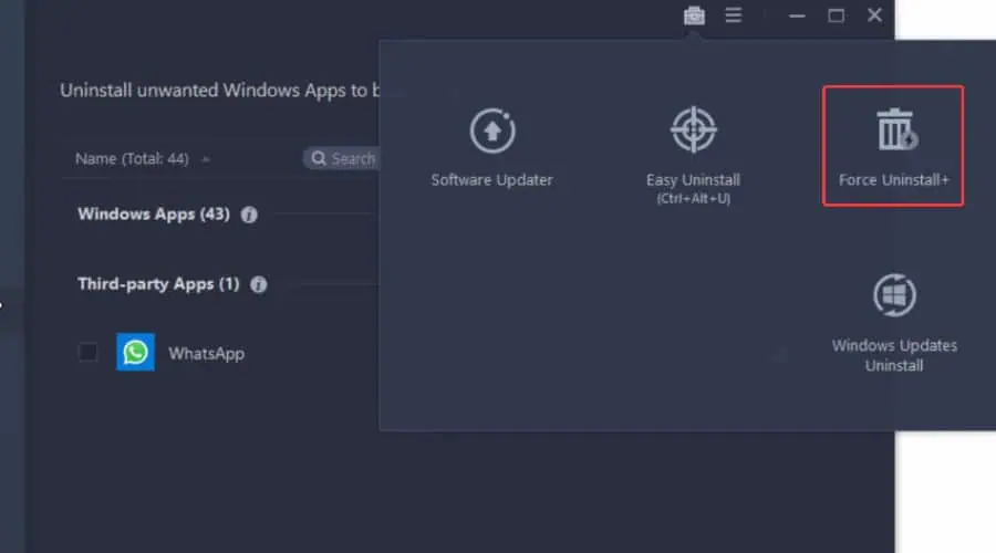 Force Uninstall with IObit Uninstaller