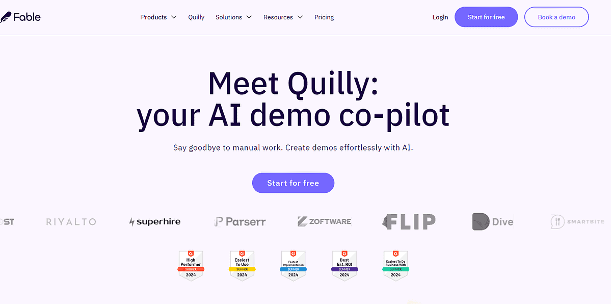 Fable AI  Quilly interface