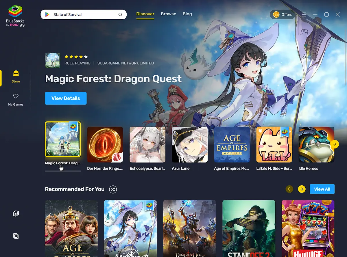 BlueStacks interface