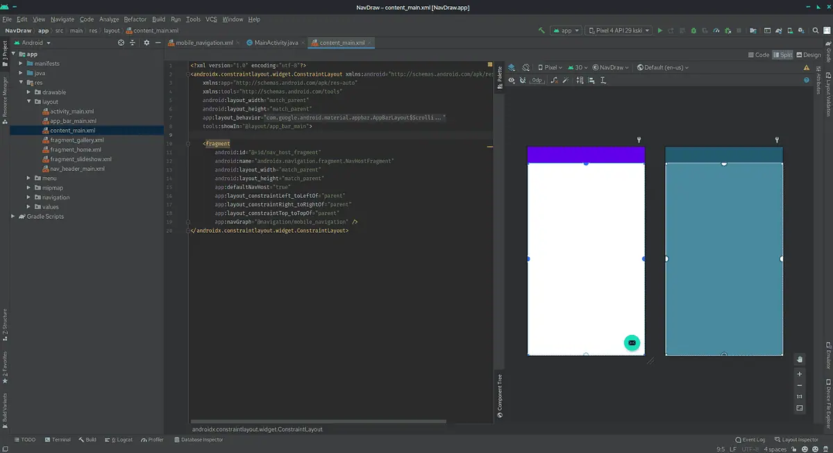 Android Studio interface