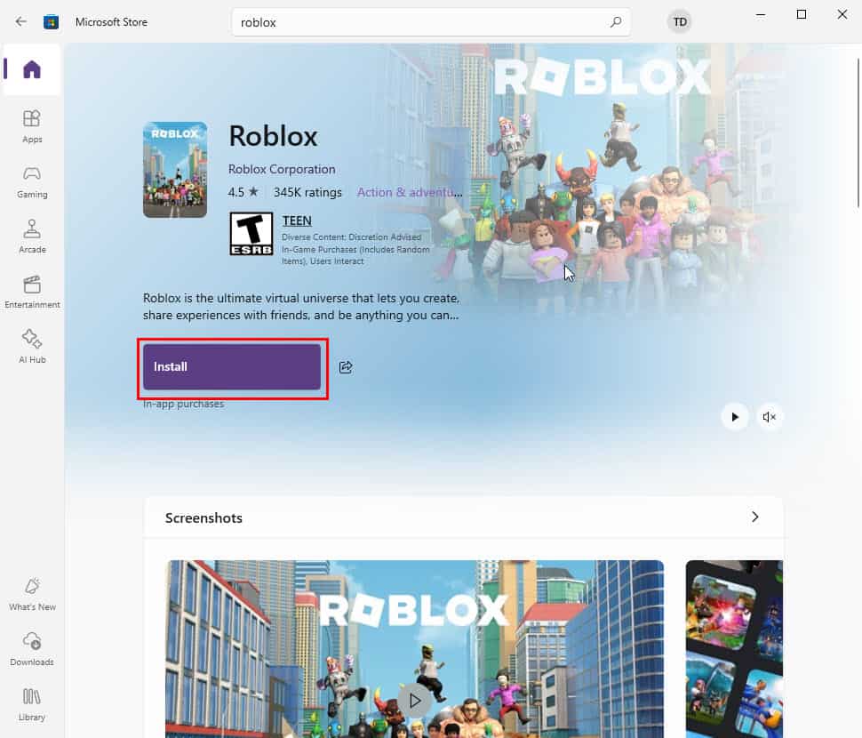 install roblox