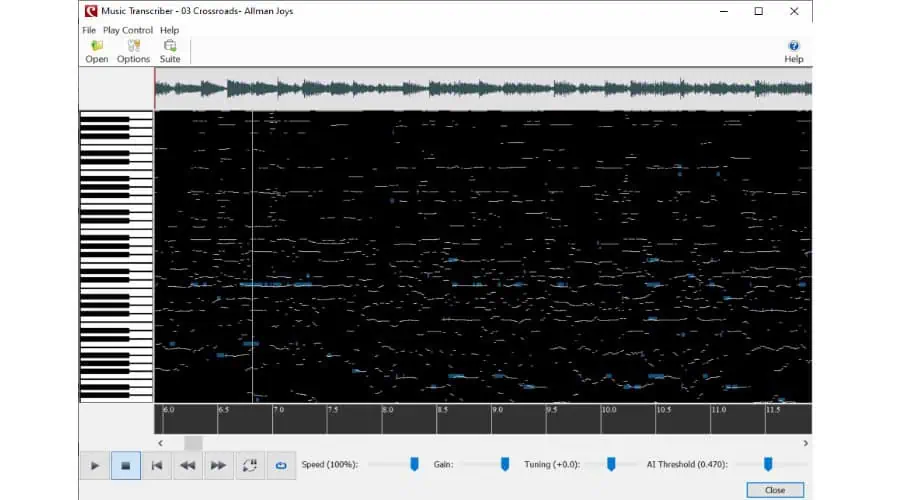 Crescendo software review - music transcriber