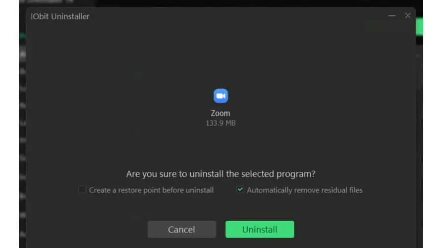 IObit Uninstaller review - basic uninstall