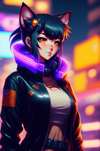 Cyber Ninja Cat Girl