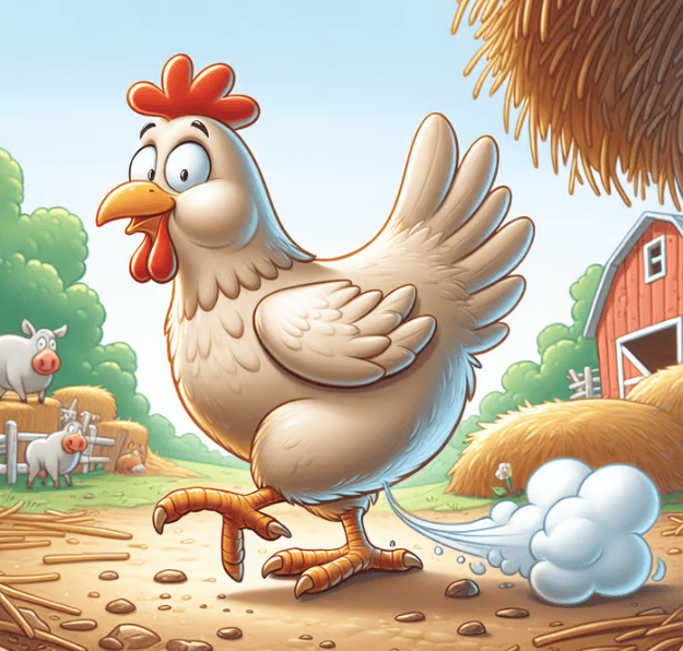 Chicken Farting on the Farm