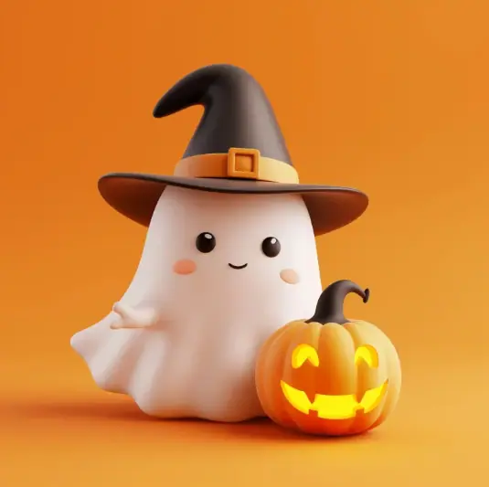 Cartoon Ghosts Pumpkin