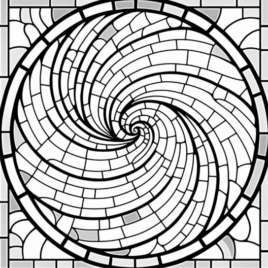 Mosaic Tile Coloring Page