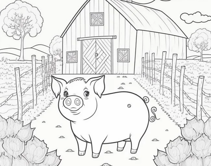 A Pig in a Farm