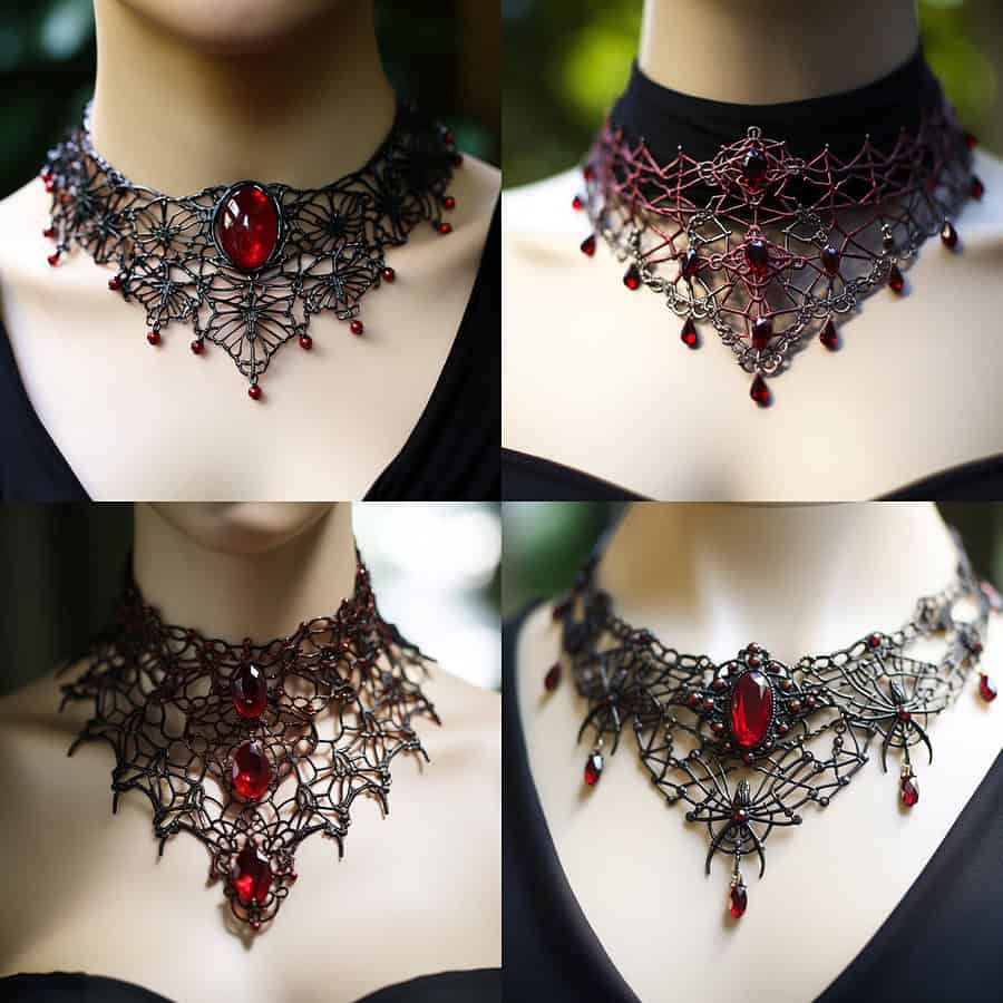 Latrodectus-Inspired Statement Necklace