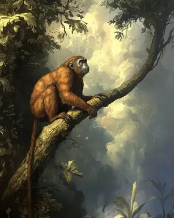 A Monkey in a Tree