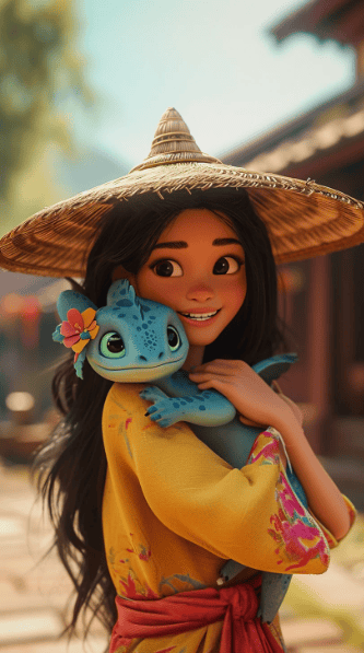 Disney Raya & Awkwafina Cuddle